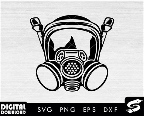 Gas Mask Svg Gas Mask Png Gas Mask Clipart Respirator Mask Svg Face Mask Svg Biohazard Svg