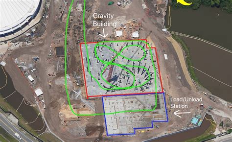 TRON Roller Coaster Construction Update June 2019 - Track Almost Installed