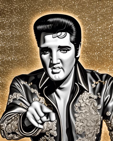 Elvis Presley On Stage With Lights · Creative Fabrica