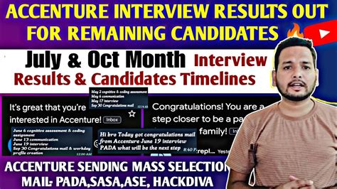 Accenture Interview Results Latest Update Mass Selection Mail