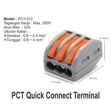 Jual Pct Terminal Konektor Kabel P Cable Connector Pin Max A