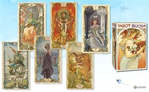 【楽天市場】タロット ミュシャ Tarot Mucha タロット占い 日本語解説書付き 正規品 送料無料 タロットカード 78枚 アルフォンス・ミュシャ アールヌーボー：f Field Store