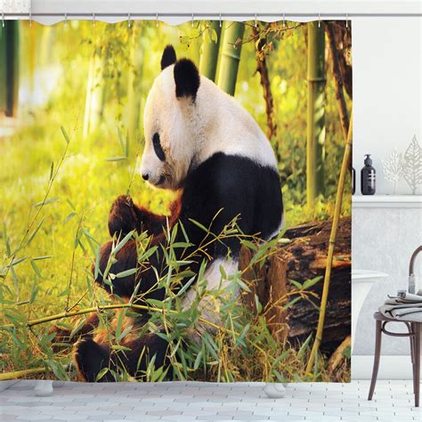 Nature Inspired Panda Pals Shower Curtain Infuse Your Bathroom With