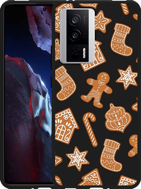 Cazy Hoesje Zwart Geschikt Voor Poco F Pro Christmas Cookies Bol