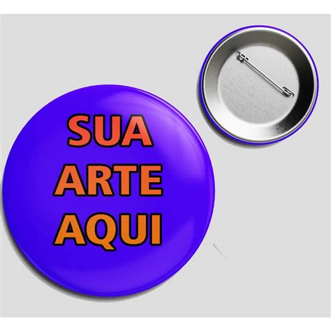 Bottom Personalizado A Sua Arte Bottons Cm Botom Broche