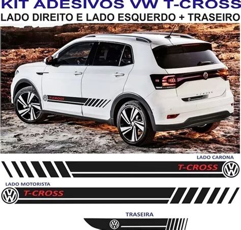 Adesivos Vw T Cross Highline Faixas Laterais E Traseira Kit Frete Gr Tis