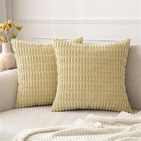 Miulee Pack Of Corduroy Decorative Throw Pillow Covers X Inch