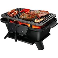 Giantex Charcoal Grill Portable Cast Iron Barbecue Grill With Double