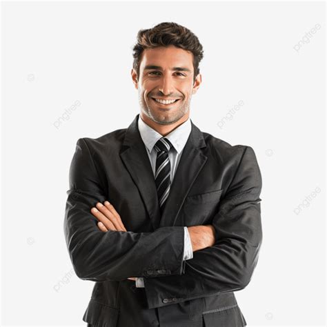 Retrato De Cuerpo Entero De Empresario Sonriente Png Dibujos Aislado