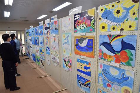 花とクジラ児童ら描く 南房総、絵画コンクール 千葉日報オンライン