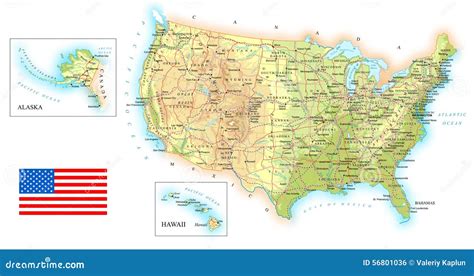 Topographie Usa Karte Creactie