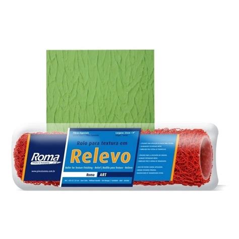 Rolo De Textura Relevo 23cm Sem Cabo Roma Kit 2 Unidades Shopee Brasil