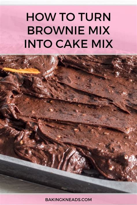 Can I Turn Brownie Mix Into Cake