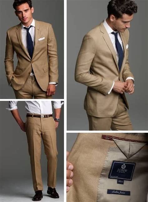 Posts Del Grupo Moda Nupcial Khaki Suits Wedding Suits Groomsmen