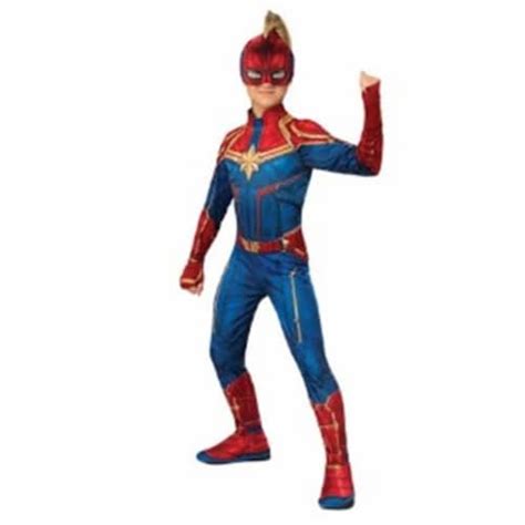 Captain Marvel Hero Costume Suit, Large Blue/Red, 1 - QFC