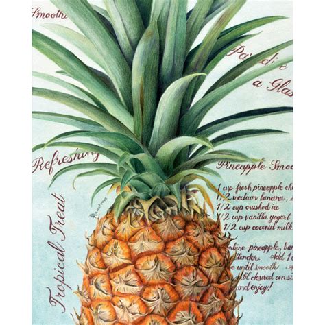 Pineapple Colored Pencil Drawing Diana Ranstrom Art