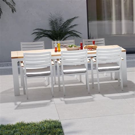 Elba Dining Set With X Chairs White Kettler Official Site