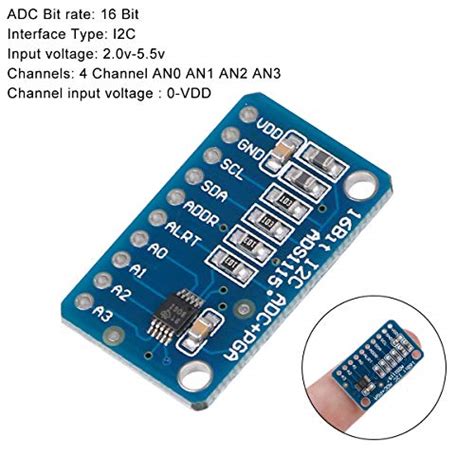 2pcs ADS1115 16 Bits 4 Channel Analog To Digital ADC PGA Converter With