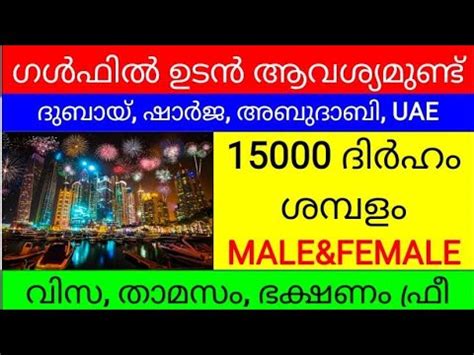 Gulf Jobs Malayalam Gulf Job Vacancy Malayalam Dubai Jobs Uae Job