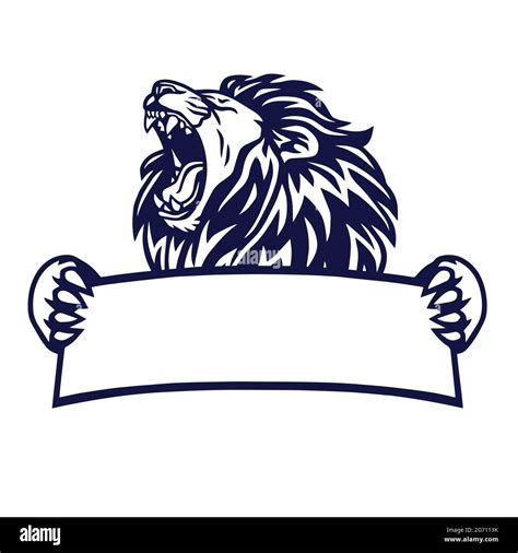 Lion King Logo Banner Emblem Vector Stock Vector Image Art Alamy