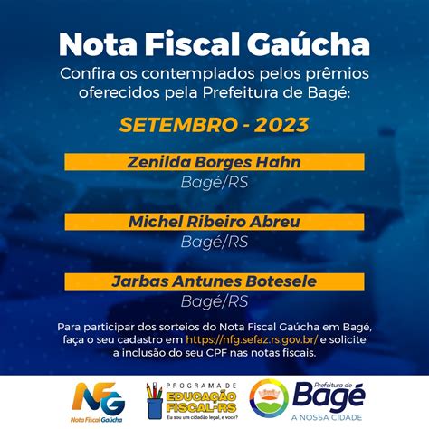 Bageenses são contemplados o programa Nota Fiscal Gaúcha