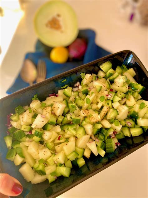 Salat Med Honningmelon Og Agurk Frisk Og Nem Sommersalat Med Melon