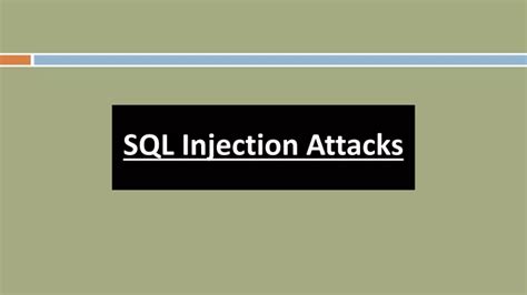 Ppt Sql Injection Attacks Powerpoint Presentation Free Download Id