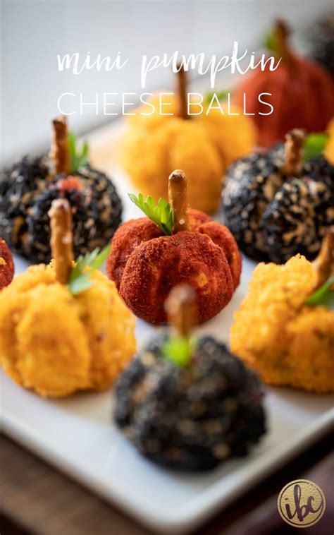 Mini Pumpkin Cheese Balls Cheese Ball Fall Recipes Appetizers Mini