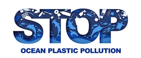 Save Ocean Stop Plastic Pollution Royalty Free Vector Image