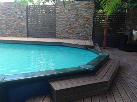 Above Ground Pool Gets A Facelift Amazing Modwood Deck By Adaptit