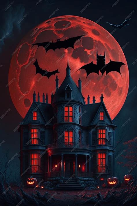 Premium AI Image | Chills and Thrills Haunted House Illustration