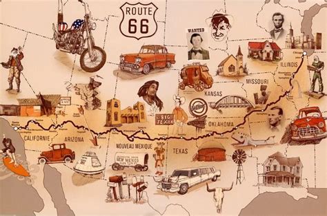 La Mítica Ruta 66 Route 66 Map Route 66 Road Trip Road Trip Routes