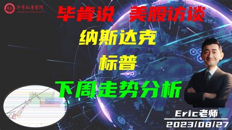 美股技术分析 纳斯达克标普下周走势分析 股票分析 市场分析 毕肯说 美股访谈 Eric老师专访 Youtube