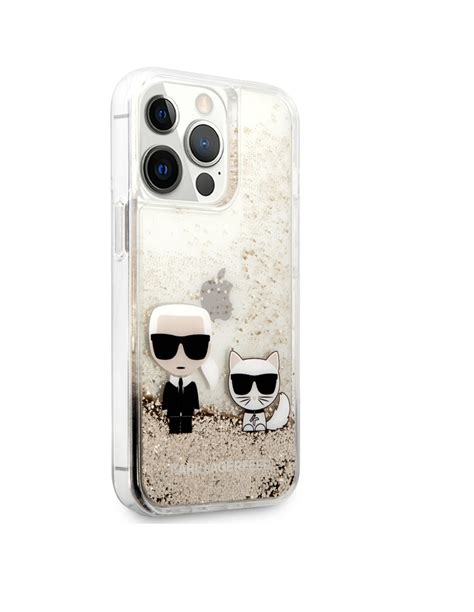 Coque Karl Lagerfeld Avec Paillettes Doré pour iPhone 13 Pro