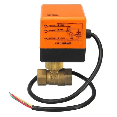 Válvula de esfera motorizada elétrica DN15 DN20 220V 2 vias 3 fios