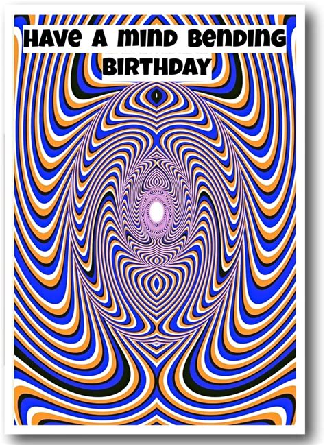 Optical Illusion Greetings Card Mind Bending Birthday Card