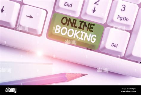 Conceptual Hand Writing Showing Online Booking Concept Meaning Tool