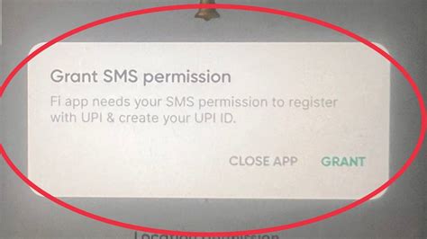 Fi App Fix Grant Sms Permission Fi App Needs Your Sms Permission To