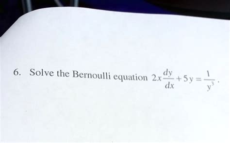 Solved Solve The Bernoulli Equation Dy Sy Dx