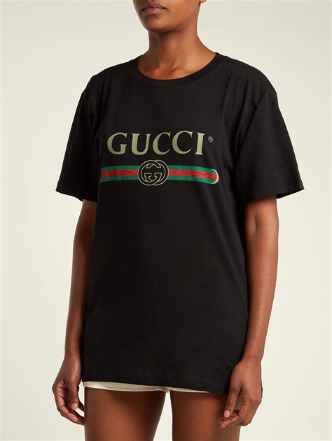 Gucci Fake Logo T Shirt In Black Save 27 835051546391753 Lyst