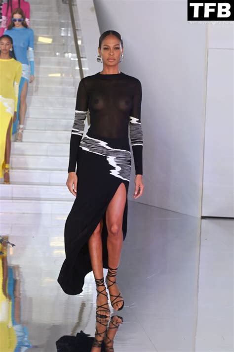 Joan Smalls Flashes Her Nude Tits At The Missoni Fashion Show In Milan