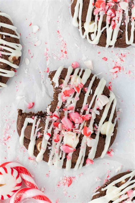 Double Chocolate Peppermint Bark Cookies Recipe