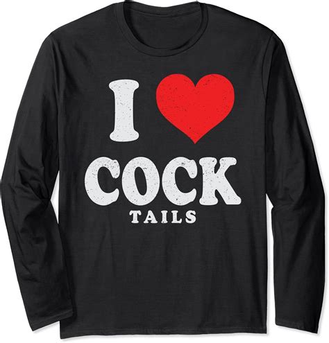 I Love Cocktails Funny Pun Sexual Innuendo Drinking Vintage Long Sleeve T Shirt