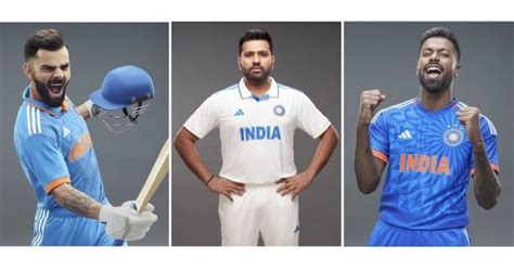 Bcci Unveils Team Indias New Test Odi And T20i Jerseys Video Goes