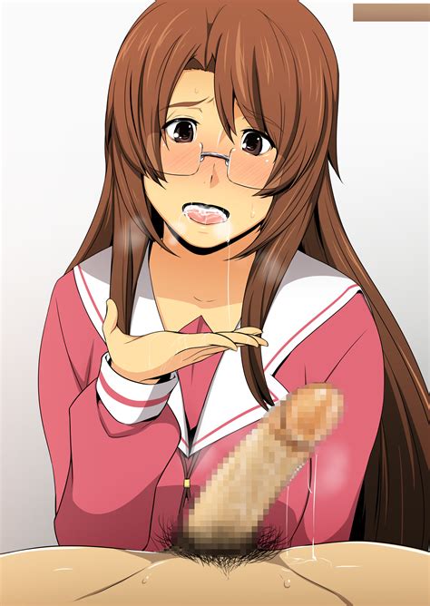 Rule 34 Azumanga Daiou Blush Breasts Brown Eyes Brown Hair Censored