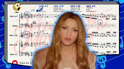 Shakira Acr Stico Partitura Youtube