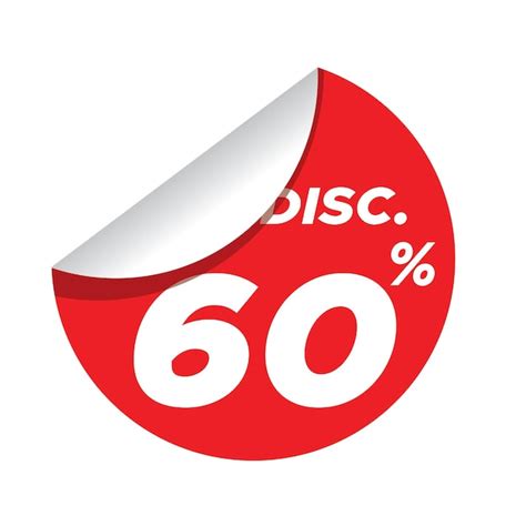 Premium Vector Discount Sale 60 Sticker Label Vector Design