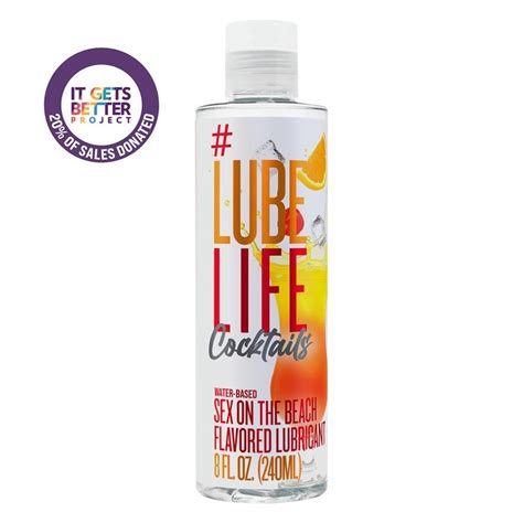 Lube Life Water Based Sex On The Beach Cocktail Flavored Lubricant 8 Fl Oz