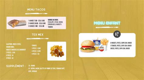 Menu Au Uni Food Kebab Montpellier Montpellier