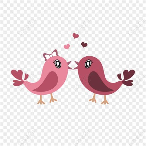 Dibujado A Mano Dibujos Animados Dos Canto Amor Pájaros Svg PNG